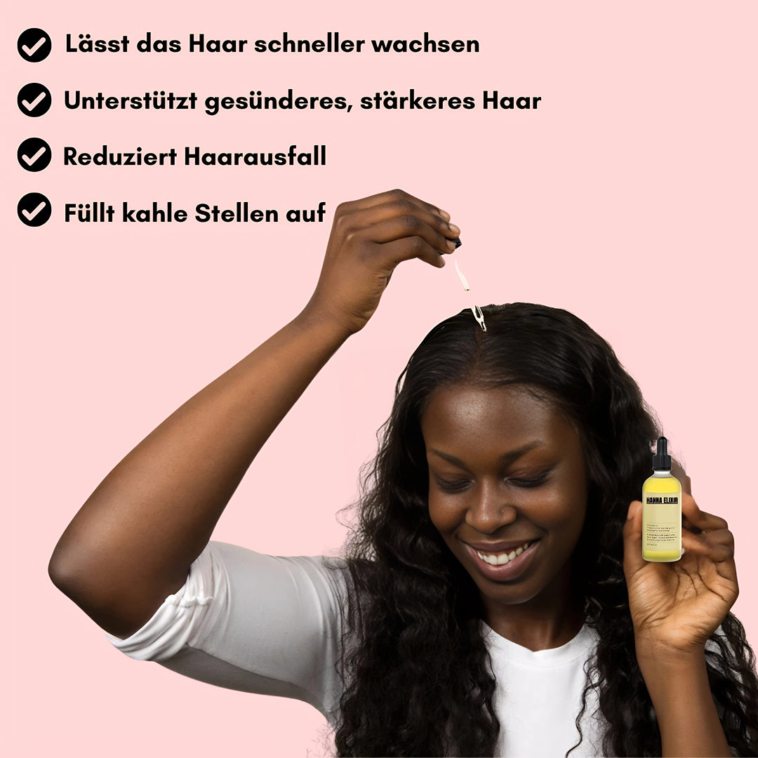 Hanna Elixir – Natürliches Haaröl gegen sichtbaren Haarausfall & dünner werdendes Haar