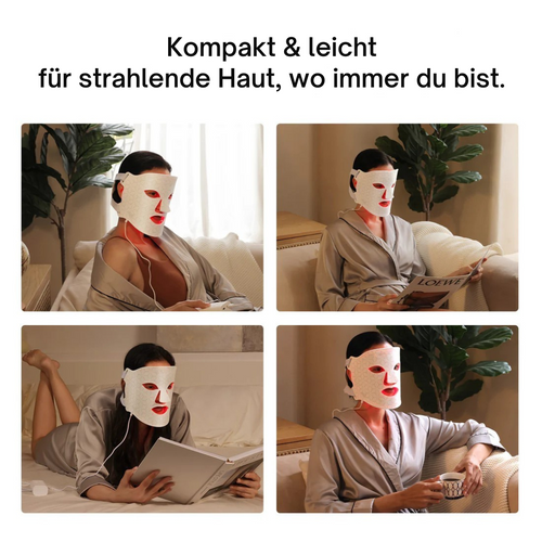 HANNA LED Face Mask PRO – LED-Maske für Gesicht & Hals, 8 Lichtfarben