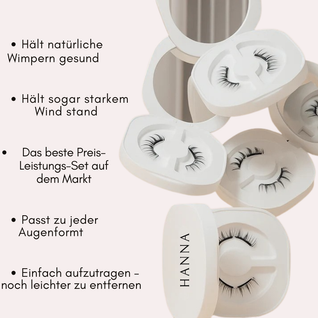 HANNA Magnetic Lashes – magnetische Wimpern ohne Kleber, 4 Styles