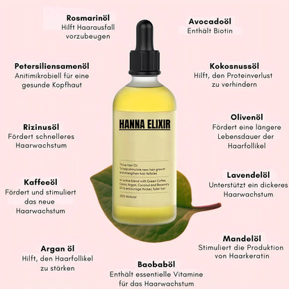 Hanna Elixir – Natürliches Haaröl gegen sichtbaren Haarausfall & dünner werdendes Haar