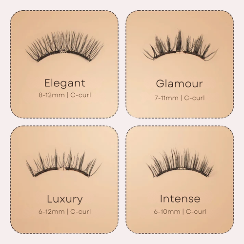 HANNA Magnetic Lashes – magnetische Wimpern ohne Kleber, 4 Styles