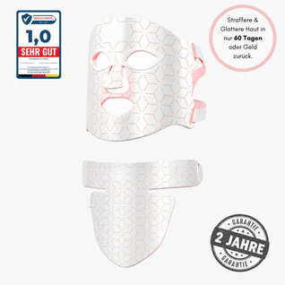 HANNA LED Face Mask PRO – LED-Maske für Gesicht & Hals, 8 Lichtfarben