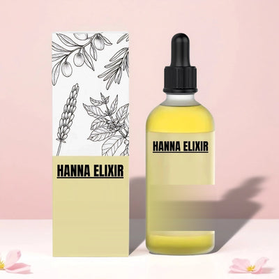 HANNA Elixir Haaröl mit Pflanzenölen, Flasche und Verpackung